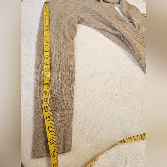 Roebuck&Co-Men's Tan Sweater S Thermal 100% Cotton - Picture 6 of 8